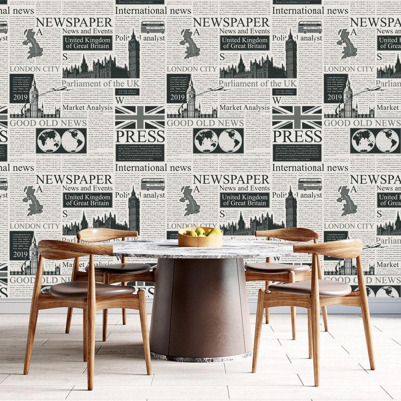 HD RAPID DESIGN Typography Multicolor Wallpaper  (228 cm x 40 cm, Pack of 5)