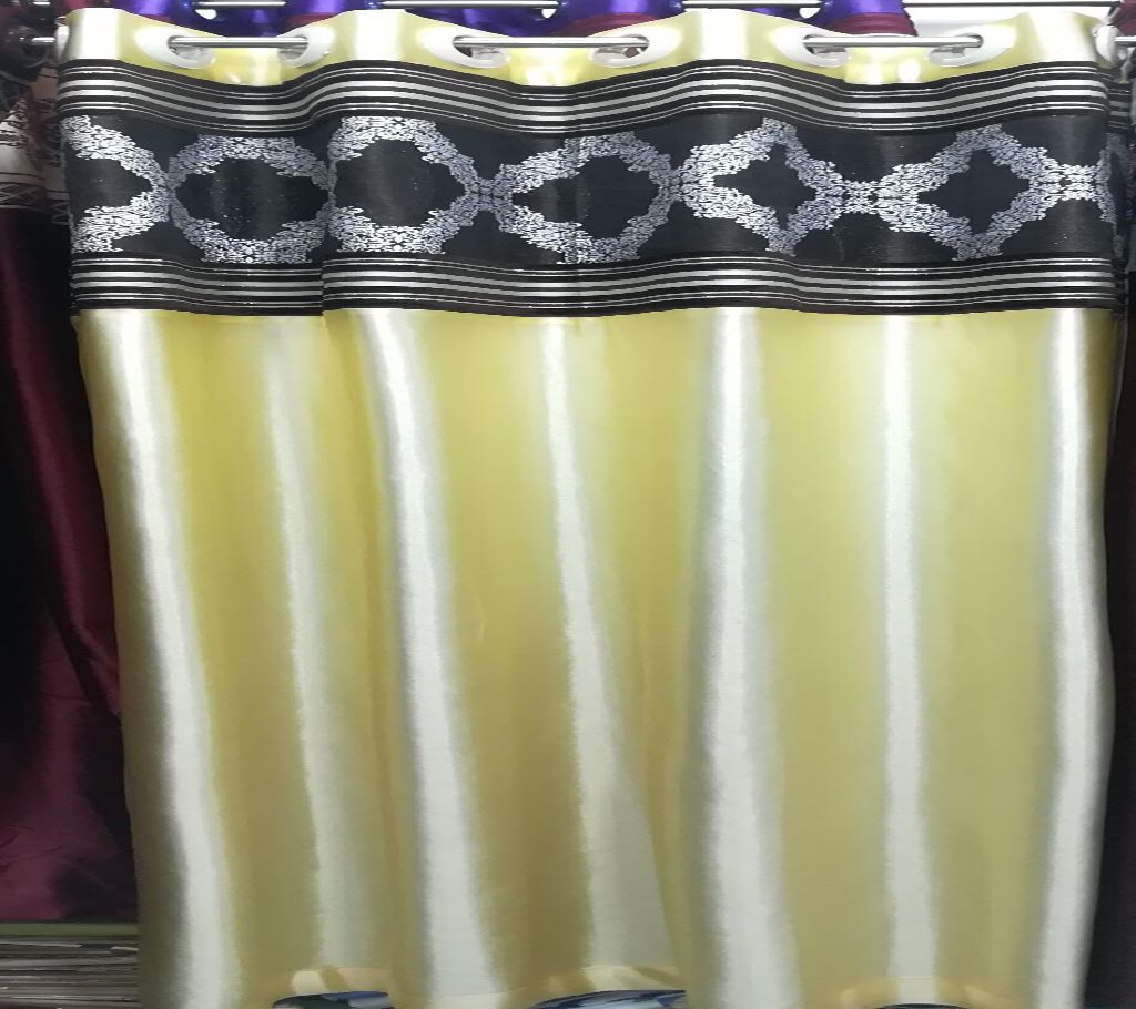 indian Synthetic Curtain - yellow color