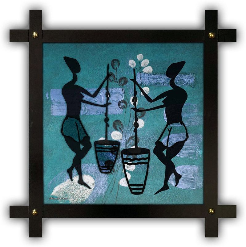 Poster N Frames Cross Wooden Frame Hand-Crafted with photo of Modern Arts 329-crossframe Digital Reprint 16.5 inch x 16.5 inch Painting  (With Frame)