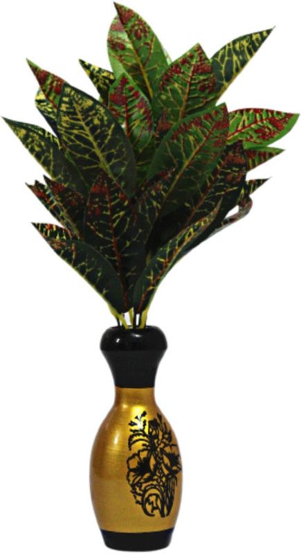 Woody Dots Wild Artificial Plant with Pot  (30 cm, Green, Yellow, Red)