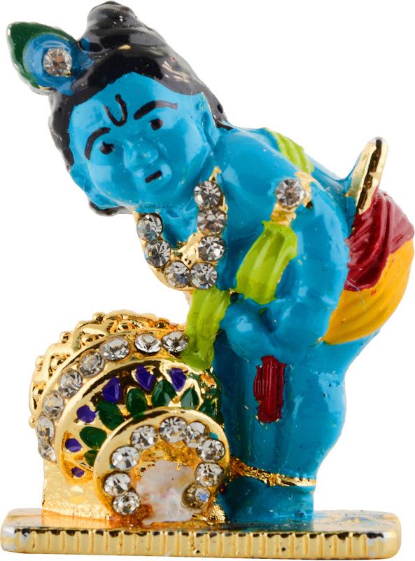 Kulin Metal Lord Balkrishna Idol | Statue For Car Dashboard | Home Decor | Gifting | Showpiece Decorative Showpiece - 5 cm  (Brass, Multicolor)