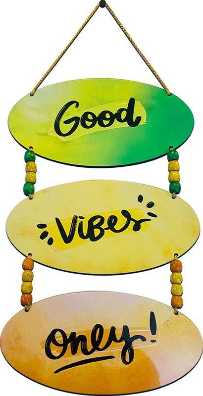 BookYourGift Good Vibes Only Wall Hanging/Positive Vibes Wall Hanger  (Multicolor)