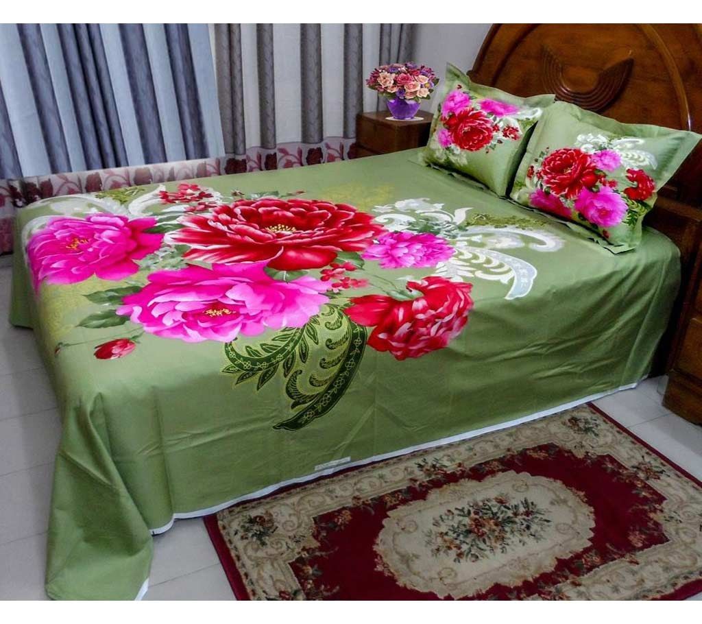 Home Tex Cotton Double Size Bed Sheet Set