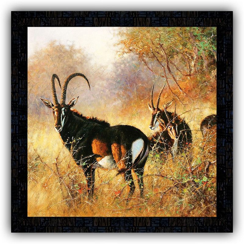 Poster N Frames framed poster of 19039 Digital Reprint 14 inch x 14 inch Painting  (With Frame)