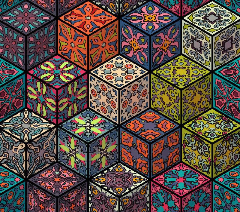 Indian Velvet Abstract Multicolor Wallpaper  (300 cm x 40 cm)