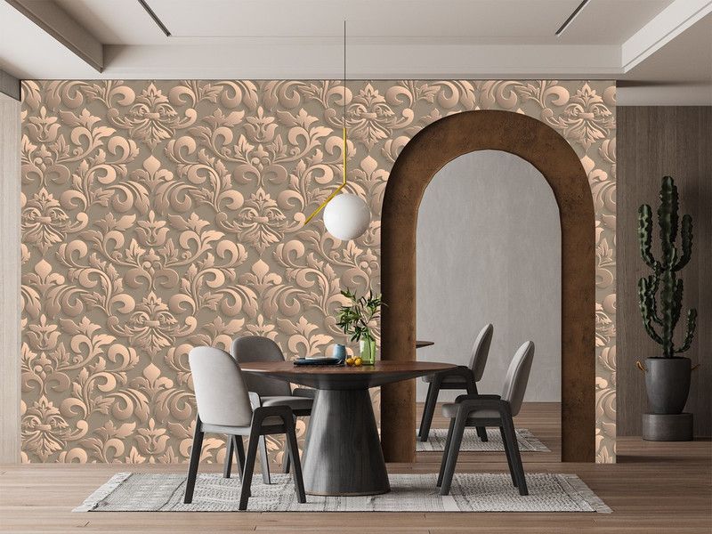 Decor World Floral & Botanical Brown Wallpaper  (325 cm x 40 cm)