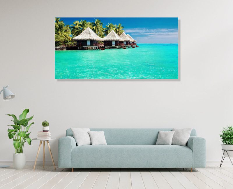 paper pebbles Unframed Canvas Painting For Home Decoration Digital Reprint 30 inch x 60 inch Painting  (Without Frame)