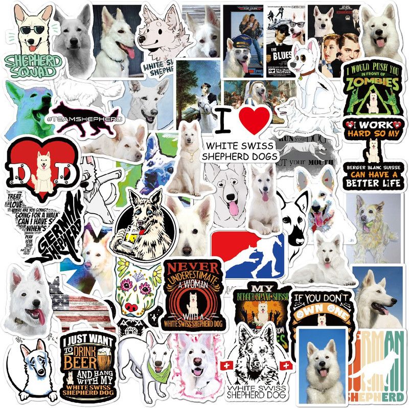 CLICKEDIN 2 cm 50 Pieces Dog Lovers Vinyl Stickers for Laptop Car Bike Cycle Mobile Wall and Phone Self Adhesive Sticker  (Pack of 50)