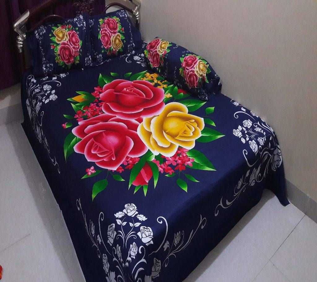Cotton King Size Bed sheet Set - 4 Piece (BS 001)