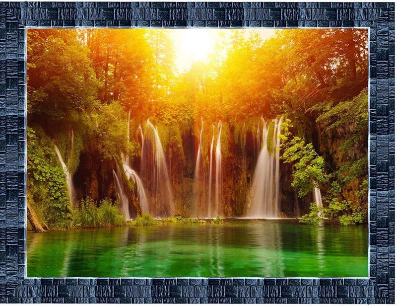 King Decore Digital Reprint 10.5 inch x 13.5 inch Painting  (With Frame)