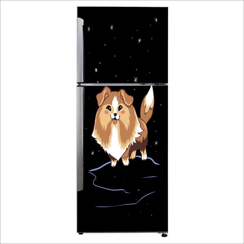 Advait Designs 60 cm Advait Designs Decorative cartoon humour carnivore felidae lion Extra Large Fridge Sticker Self Adhesive Sticker  (Pack of 1)