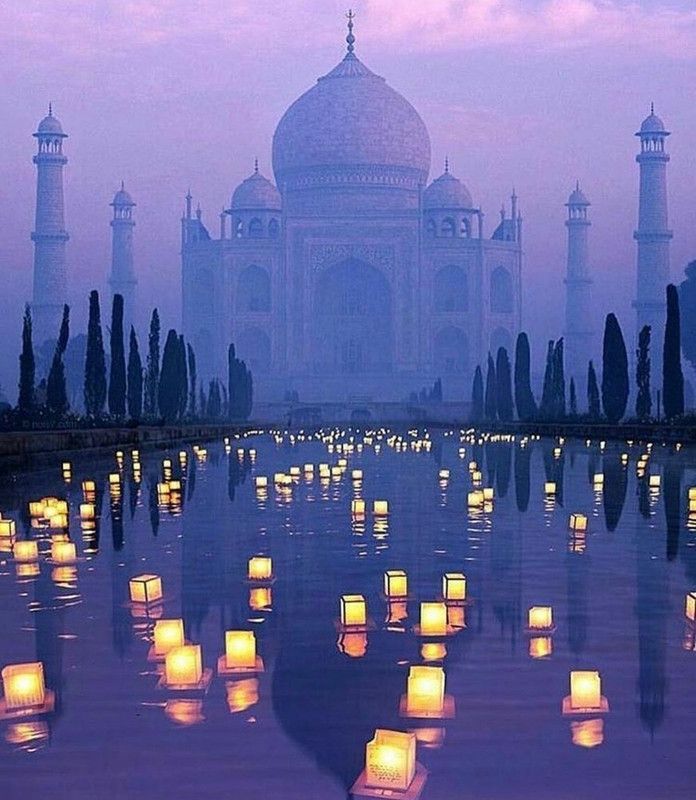 Online Collection 30.48 cm taj mahal Sticker, taj mahal Poster for wall, (18 inch X 12 inch, Rolled) Non-Reusable Sticker  (Pack of 1)