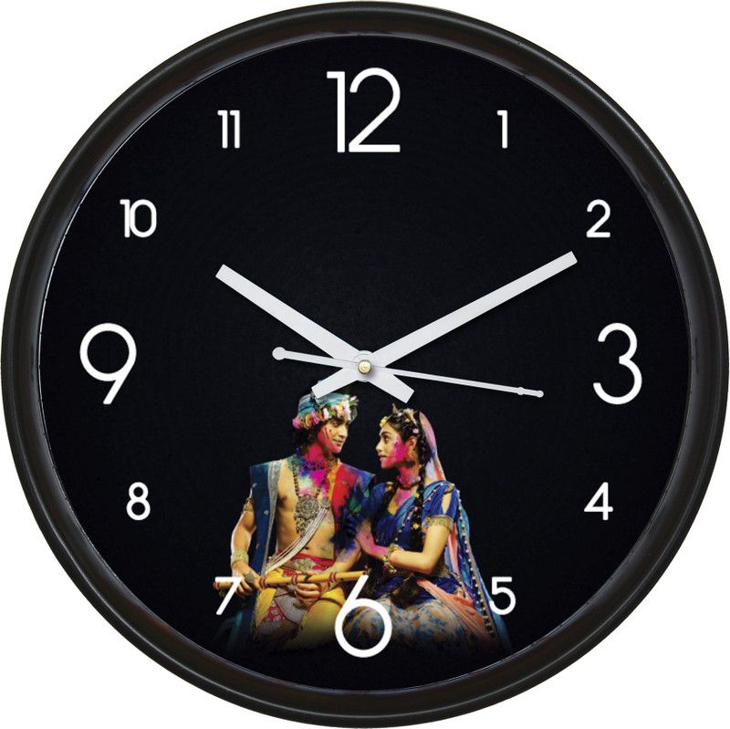 Friends Craft Analog 28 cm X 28 cm Wall Clock  (Black, Dark Blue, With Glass, Standard)