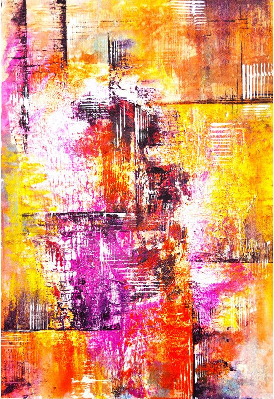 Geesun Craft Canvas Abstract Painting for Wall Décor |Rectangle | Ratio-3:2 Canvas 30 inch x 20 inch Painting  (With Frame)