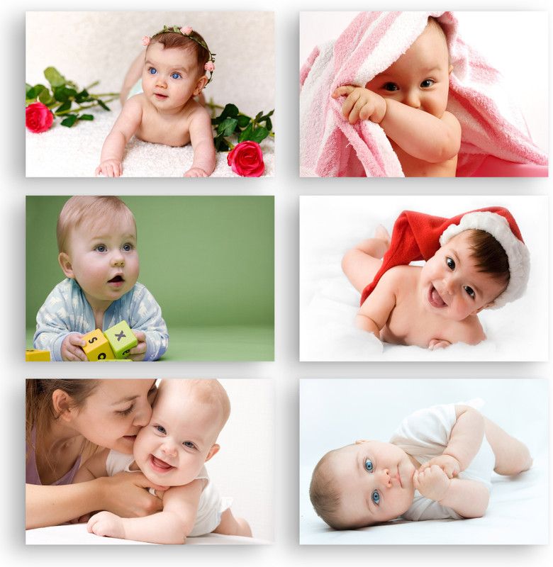 PRINTHUBS 60.96 cm Baby Poster For Pregnant Women Girl Boy Room Home Wall Decor (Size 24x18 In)s6 Self Adhesive Sticker  (Pack of 6)