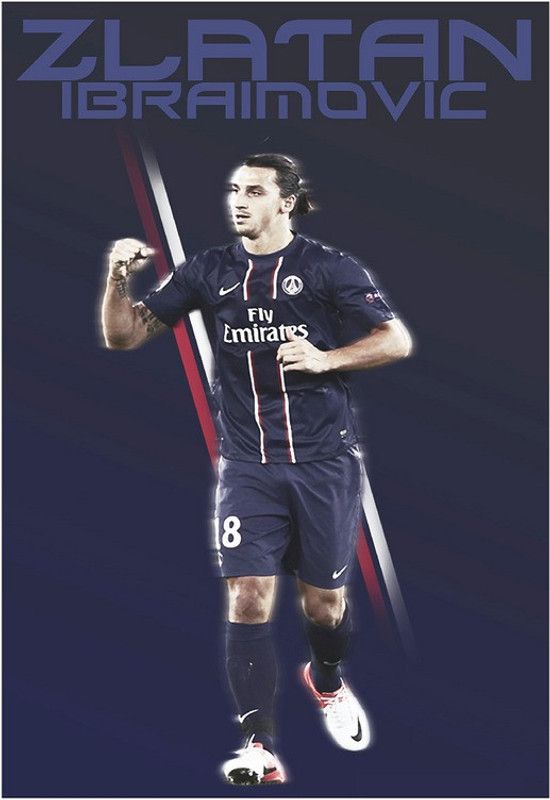 Zlatan Ibrahimović Poster Canvas Art  (18 inch X 12 inch, 1 Rolled poster)