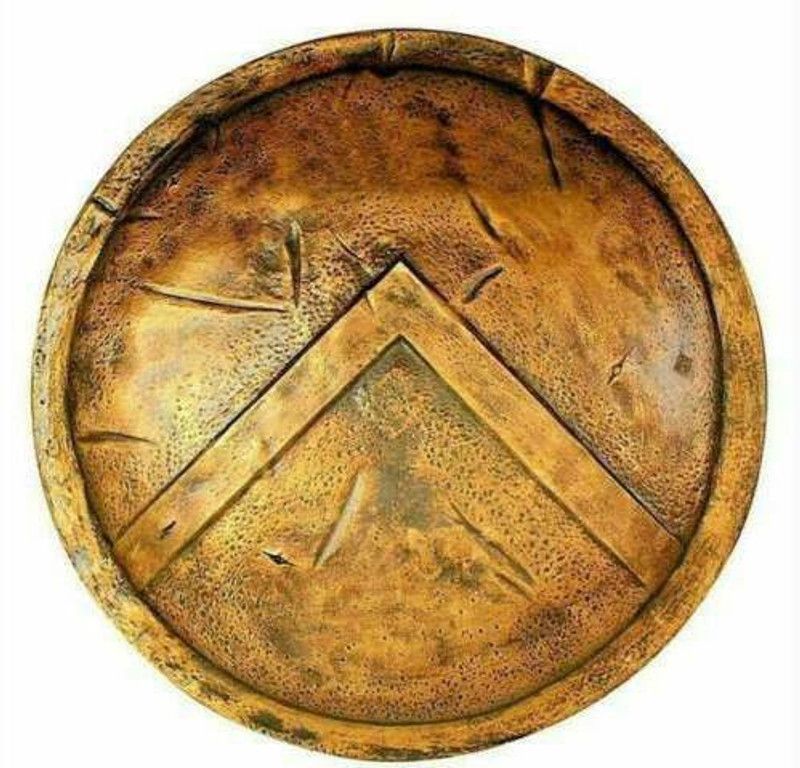 Star Handicrafts King Leonidas 300 Medieval 18 Gauge Steel Spartan Shield  (Gold)