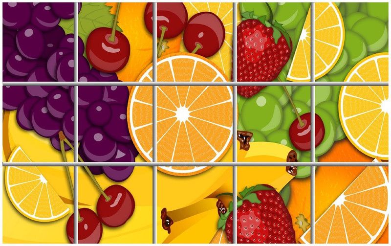 Prime Home Decor 80 cm orange decorative kitchen sticker (Multicolor PVC Vinyl 50x80) Self Adhesive Sticker  (Pack of 1)