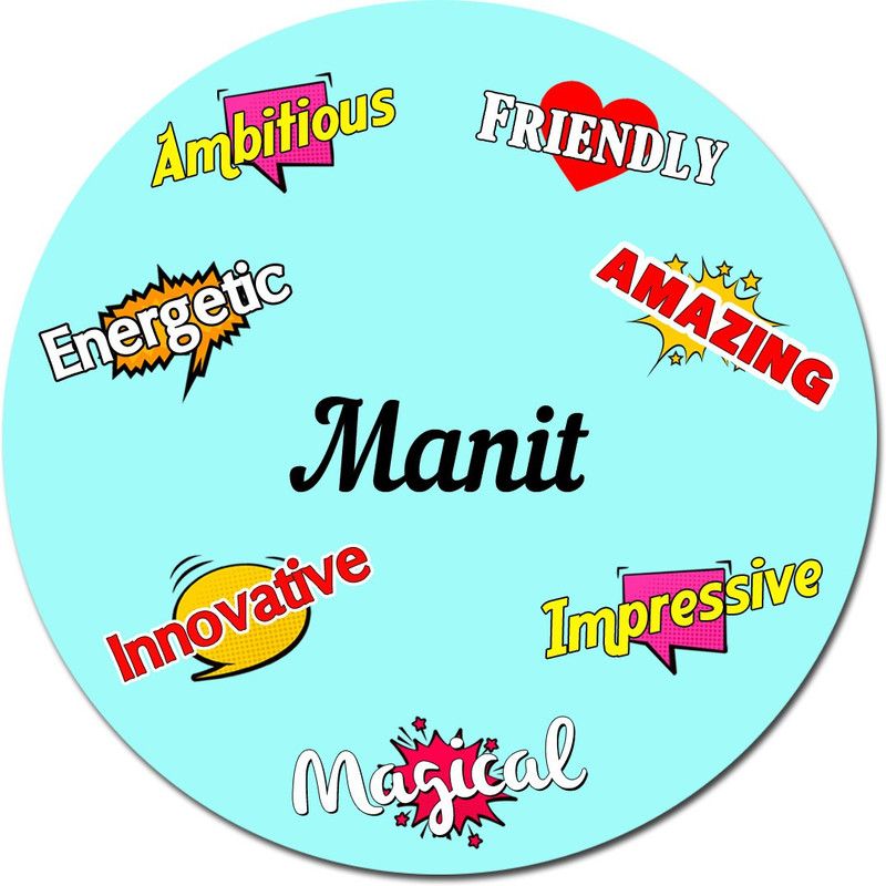 FURNISHFANTASY Fridge Magnet - Best Gift on Happy Birthday, Return Gifts for kids, Everyday Gifting , Name - Manit Fridge Magnet Pack of 1  (Multicolor)