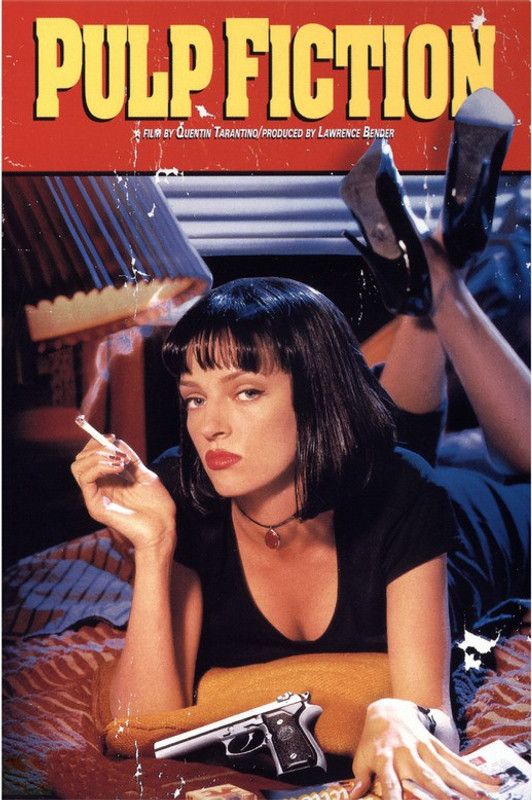 ( Pulp Faction 1994 ) Maxi Origins Jumbo Medium Size Painting Poster Waterproof Canvas print art For Home Decor,Office, Hall,Living Room, Bedroom (12inch x 18 inch, Rolled ) Paper Print  (18 inch X 12 inch, 1 Rolled poster)
