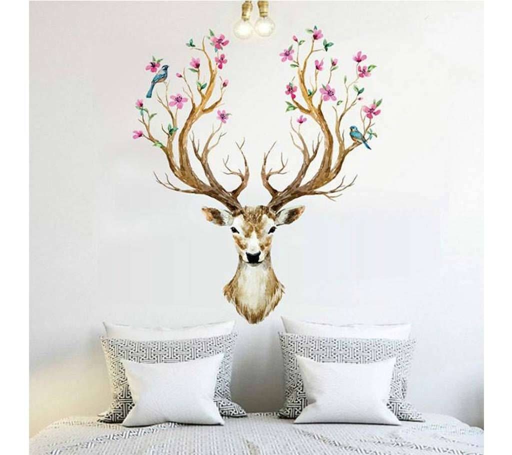 Floral Dear Wall Sticker 