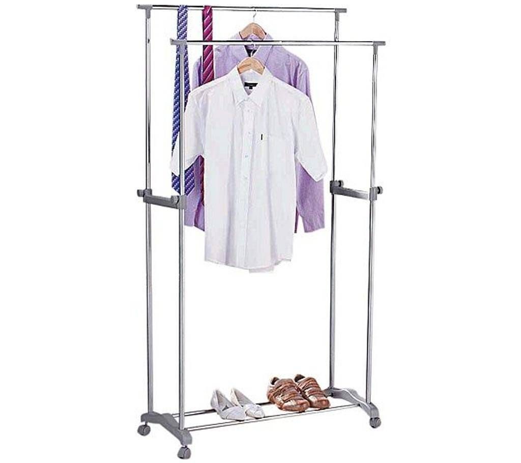 Clothes hanging stand and shoe rack