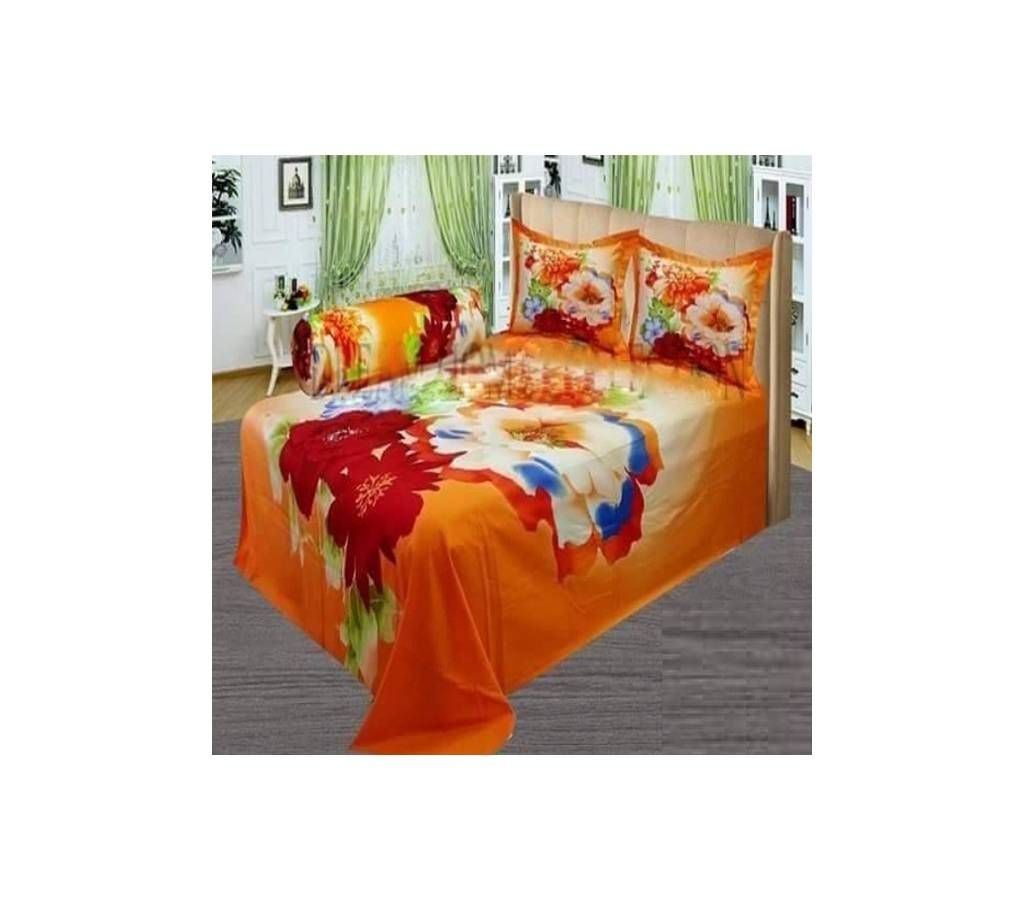 Double Size Panel Cotton Bed Sheet (4 pcs Set)