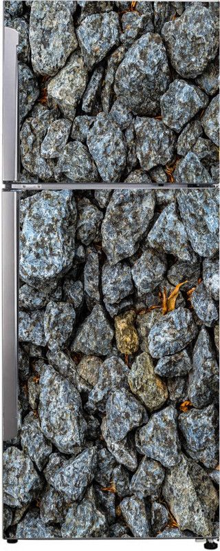 Advait Designs 60 cm Advait Designs Decorative abstract river gray rocks, stones wallpaper sticker for fridge décor Self Adhesive Sticker  (Pack of 1)