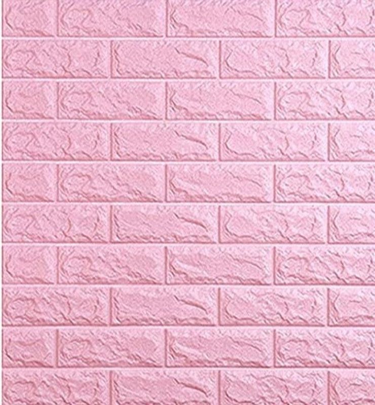 Om Rudra Fashion Floral & Botanical Pink Wallpaper  (77 cm x 70 cm)
