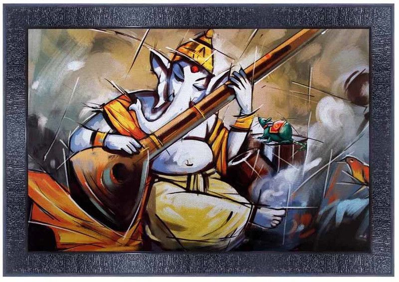 pnf Ganeshji Frames Wood Photo Frames with Acrylic Sheet (Glass)4042- Digital Reprint 10 inch x 14 inch Painting  (With Frame)