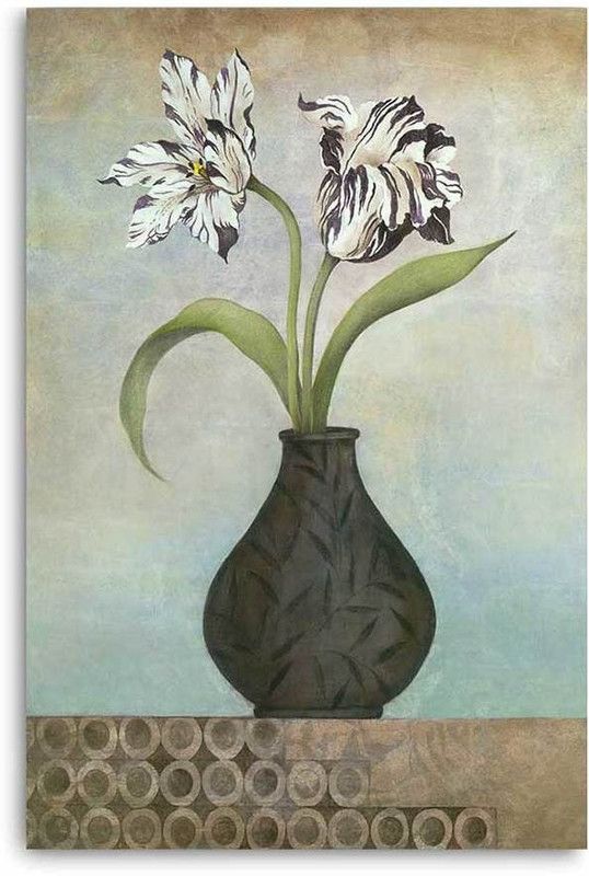 Wrap Up Box The Flower Art Canvas Paintig 20x14 (6390) Canvas 14 inch x 20 inch Painting  (With Frame)