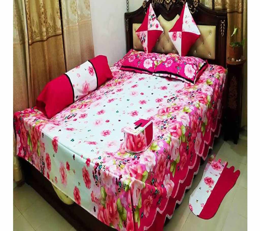 100% cotton 8 pcs  bed sheet . model : 376