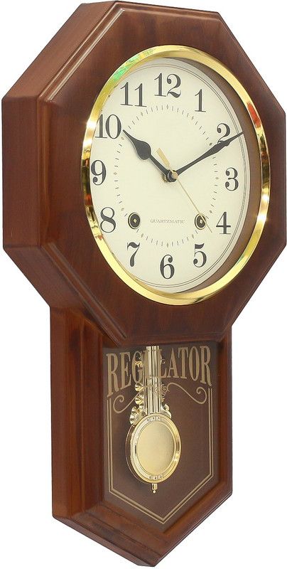 trency Analog 44.45 cm X 8 cm Wall Clock  (Gold, With Glass, Standard)