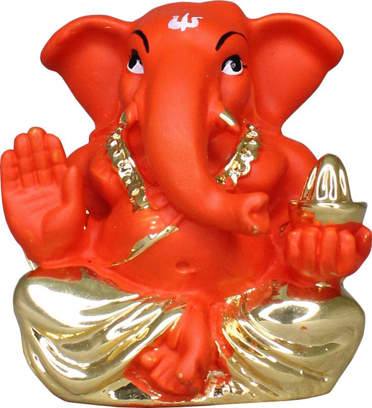 vinayakmoorti Ganesh Statue For Car Dashborad Ganesh Idol For Car (5x5x2) Decorative Showpiece - 5 cm  (Polyresin, Multicolor)