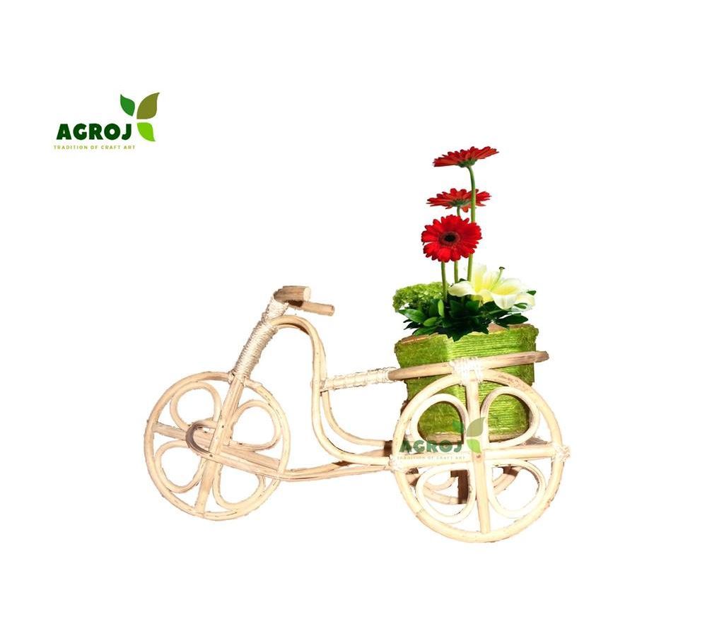 Cane And Jute Showpiece Rikshaw