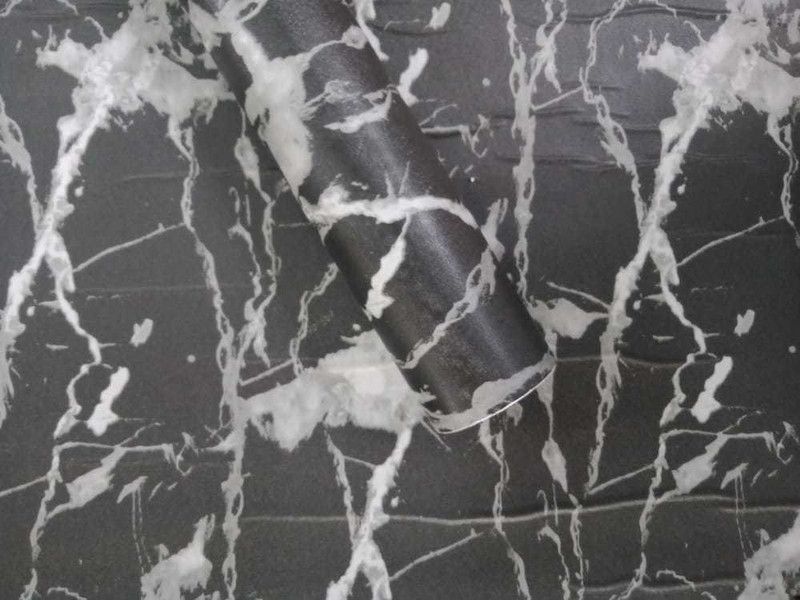 JAAMSO ROYALS Decorative Black, White Wallpaper  (1000 cm x 45 cm)