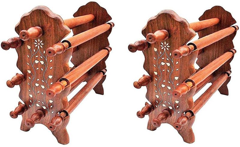 DECORICA ENTERPRISES Wooden Bangle Stand Decorative Showpiece - 7 cm  (Wood, Brown)