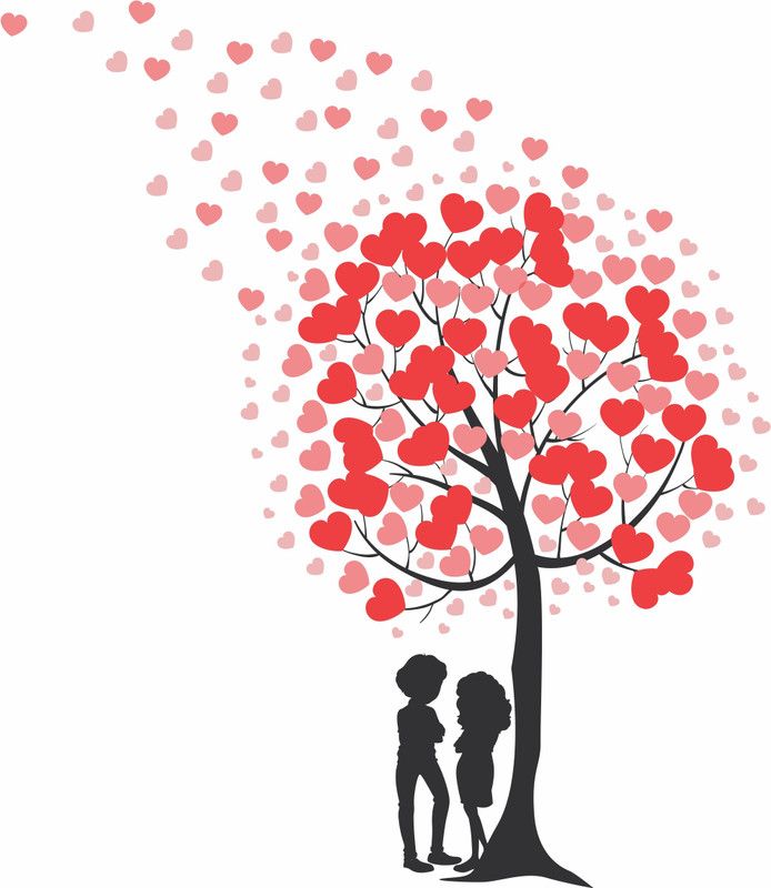 Decoration Designs 106 cm Valentine's Day Special Loving Couple Wall Sticker Door,Window, Design Decal Standar Door,Window, Design Decal Standar 106cm x 92cm Self Adhesive Sticker  (Pack of 1)