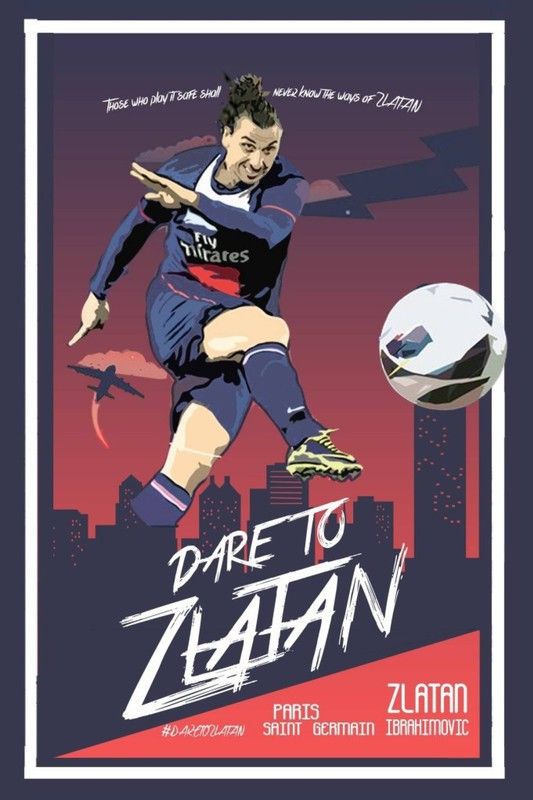 Poster Zlatan Ibrahimovic sl-15293 (Wall Poster, 13x19 Inches, Matte Paper, Multicolor) Fine Art Print  (19.1 inch X 13.1 inch, Rolled)