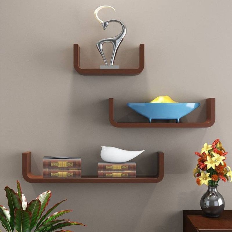 ANB Enterprises Wooden Wall Shelf  (Number of Shelves - 3)