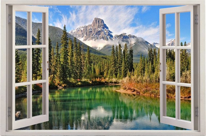 AriseDecor 90 cm Arise Décor_Vinyl Nature Wall Sticker, 90cm x 60 cm, Multicolour_30 Self Adhesive Sticker  (Pack of 1)