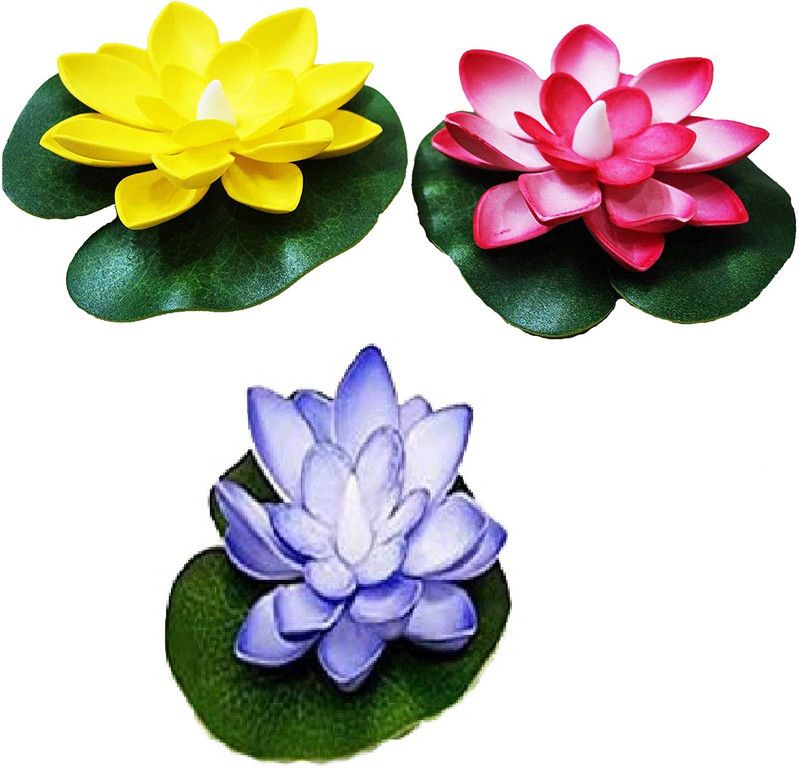 Aseenaa LED Floating Smokeless Candle 18101903 Candle  (Multicolor, Pack of 3)