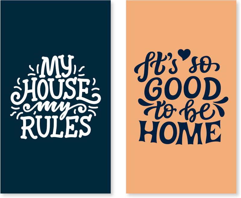 Scrollingideas SET OF 2 FRIDGE MAGNETS ( FAMILY LOVE ORANGE AND BLUE) Fridge Magnet Pack of 2