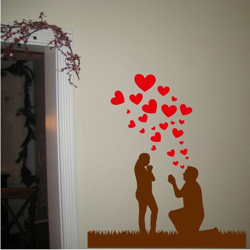 Decor Villa 58 cm Decor villa Will U Marry Me Wall Wall Decal & Sticker Self Adhesive Sticker  (Pack of 1)