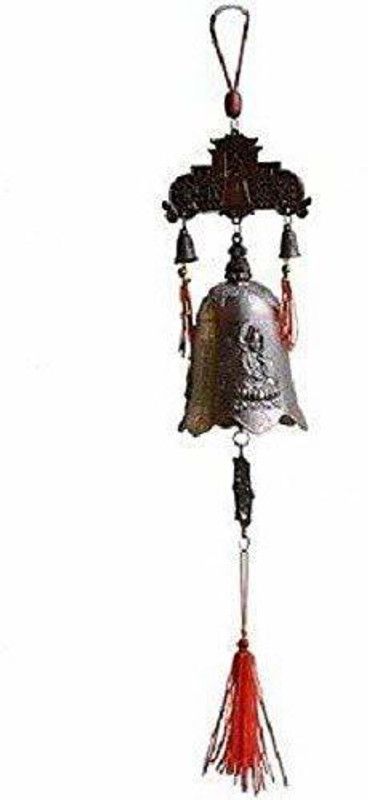 BENOJ Buddha Bell for Luck and Good Chi Energy Decorative Showpiece - 11 cm  (Metal, Multicolor)