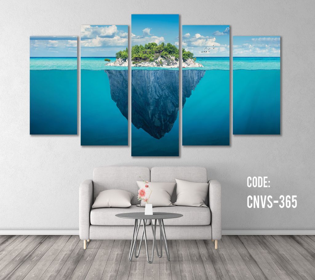 CNVS-365 Deep Island Wall Canvas Art Prints 72 inch x 36 inch