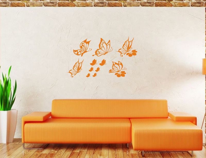 WALL GURU 58.34 cm Butterfly Wall Sticker Sticker  (Pack of 1)