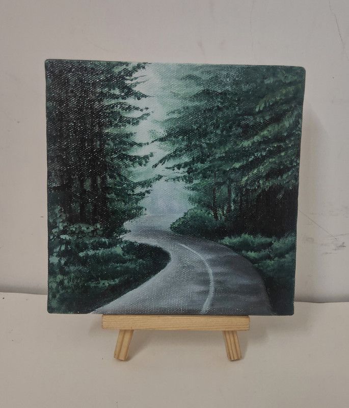 Pragati art Oil 7 inch x 6 inch Painting  (Without Frame)
