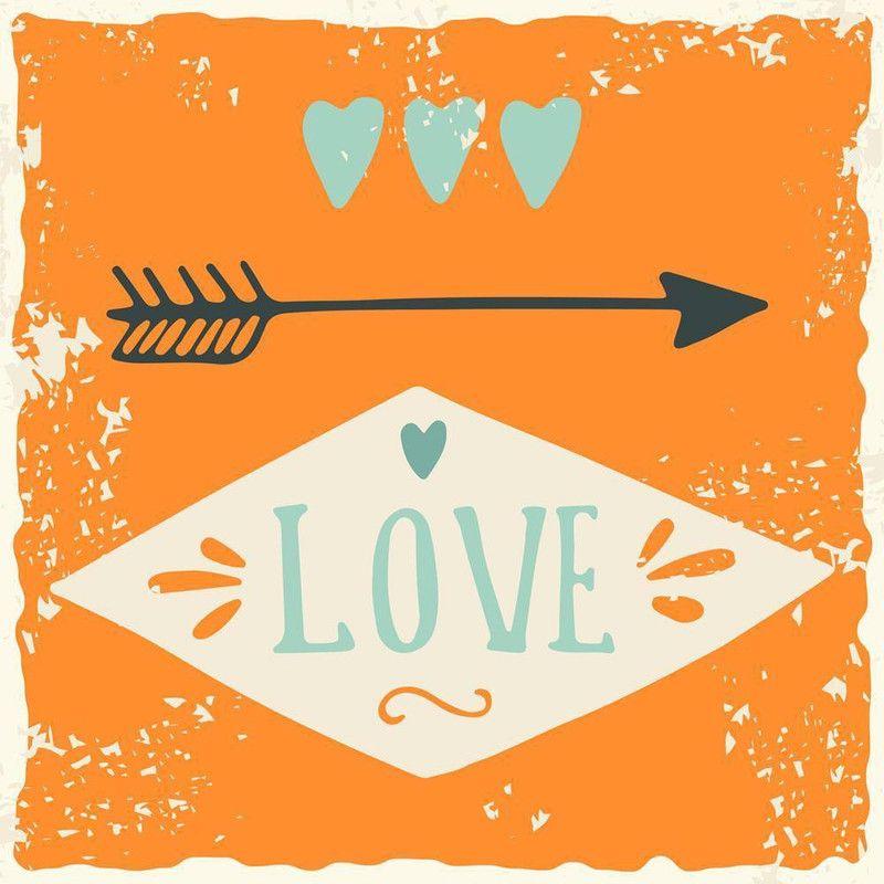 Pitaara Box Valentine Love Artwork Framed Wall Art Painting Print Canvas 14 inch x 14 inch Painting  (With Frame)