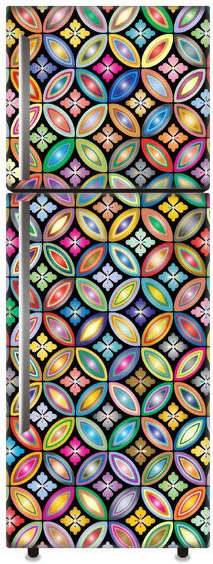 PBDESIGNS 152.4 cm PVC Vinyl Waterproof Self Adhesive Fridge Sticker -Multicolour, Size 60X24 Inch Self Adhesive Sticker  (Pack of 1)